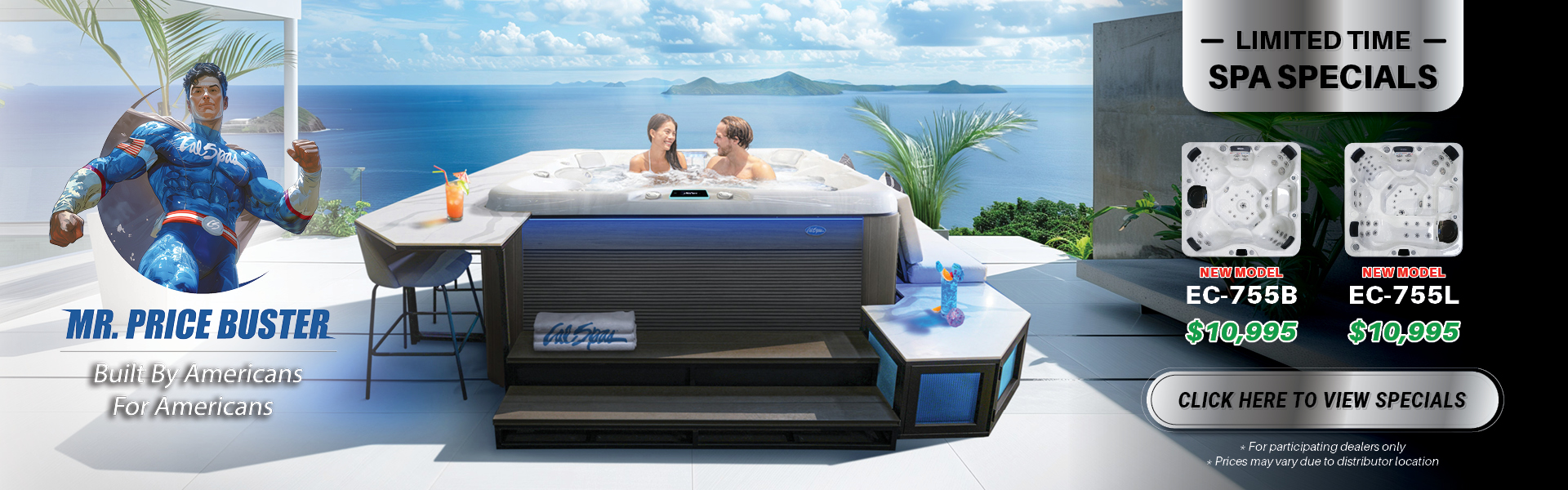 Calspas hot tub being used in a family setting - Camphill